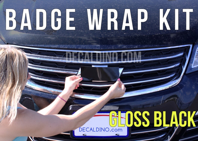 BLACK Car Emblem Wrap Kit Chevy Badge Etsy