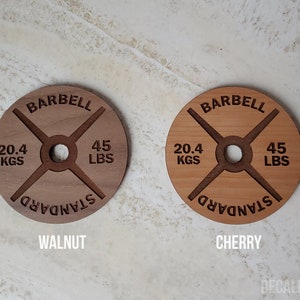 Weight Plate Coaster Set Wooden Handmade Gym Fitness Workout Drink Gift image 4