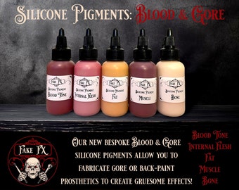 Pigmentos de silicona sangre y gore paquete 5x50g