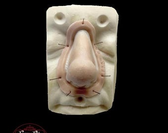 Prótesis nasal bulbosa de silicona,