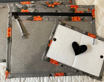 Web of Roses Set - grey