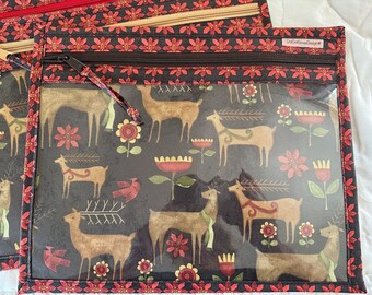 BEST SELLER!!! Oh Deer - Red Project Bag