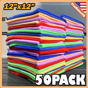 Microfiber Cleaning Cloths Towels Premium All-Purpose Car Cloth Lint Free Scratch-Free Absorbent Cars, SUVs House Kitchen Window Gifts