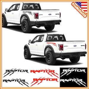 Fit Ford F150 Truck Raptor SVT Scratches bed Side Claw Scratch graphics decal sticker vinyl Set Ford Raptor Logo