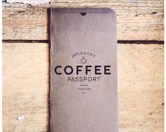 COFFEE PASSPORT by JOT. Books -- Coffee Tasting Guide, Roasting Guide, Pocket Notebook