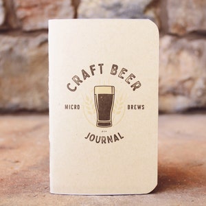 CRAFT BEER Journal Log Book by JOT. Books Beer Journal, Beer Tasting, Micro Brew Pocket Notebook image 1