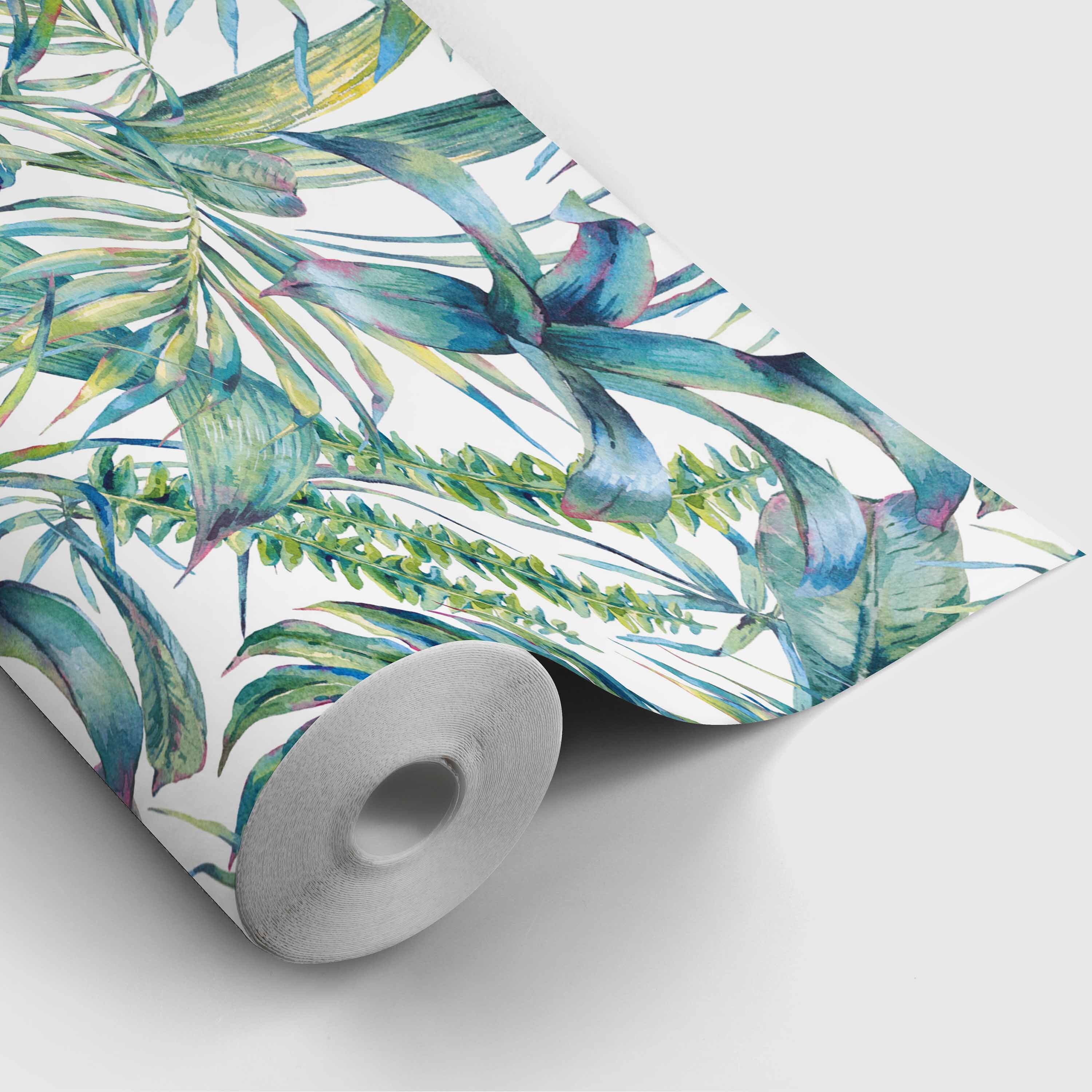 Tropical Palm Trees Peel and Stick Wallpaper Peel and Stick Etsy