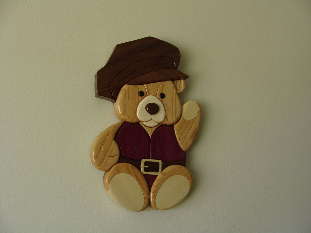 WOODEN TEDDY BEAR Etsy