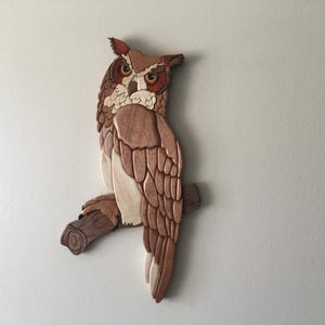 Great Horned Owl Intarsia