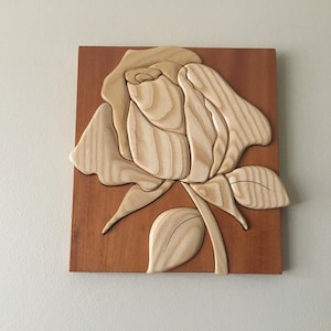 Houten Roos Intarsia