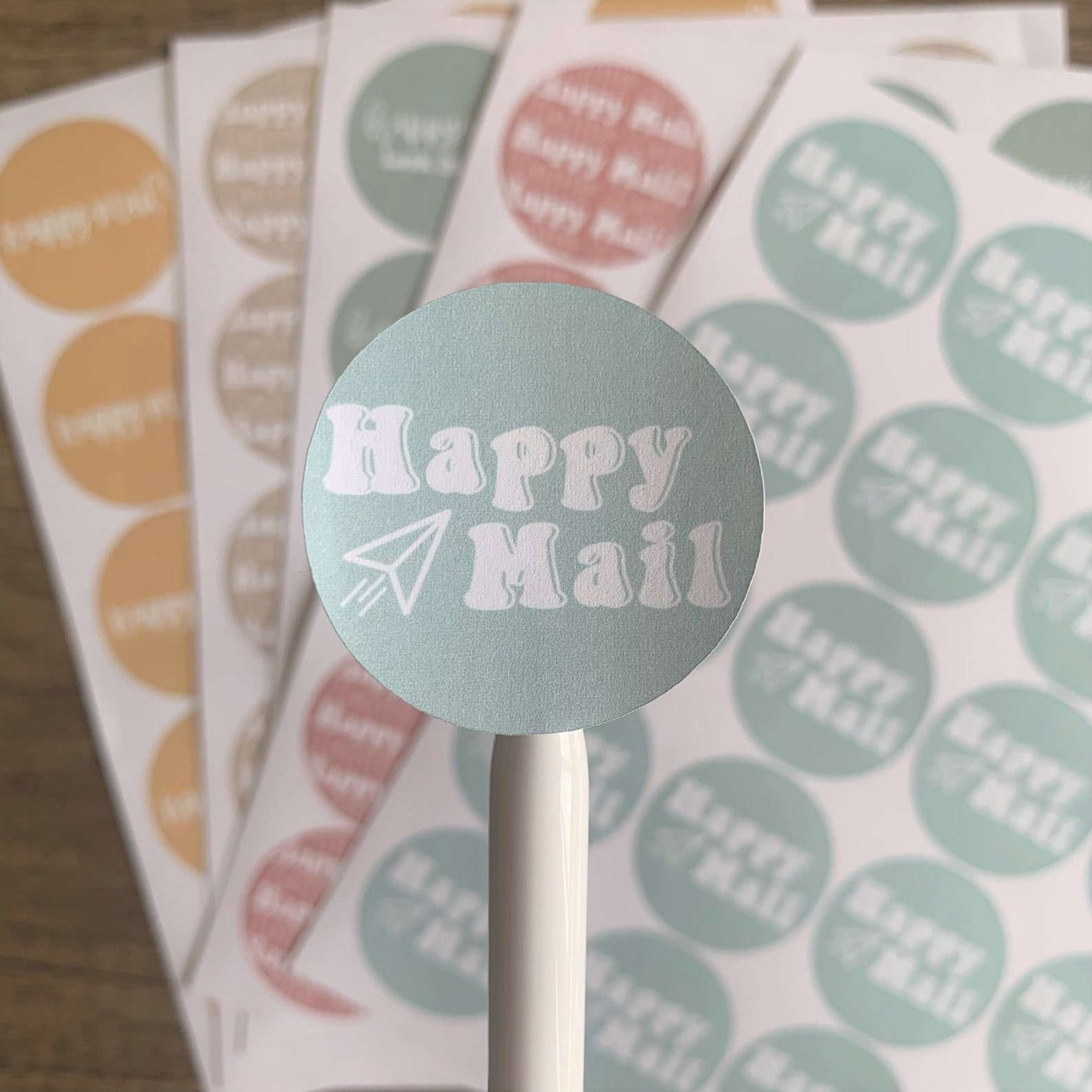 20 Happy Mail Packaging Sticker Sheet Happy Mail Stickers Etsy
