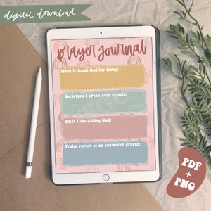 Digital Prayer Journal, Prayer Journal for Women, Daily Prayer Journal, Digital Bible Study Prayer Journal, Procreate Planner, Goodnotes