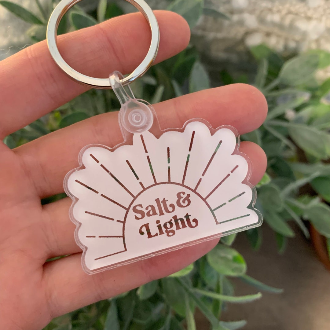 Christian Keychain, Salt & Light Keychain, Jesus Keychain, Religious