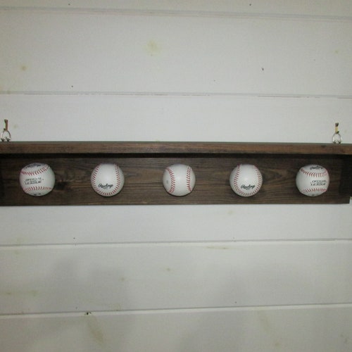 Baseball Hat/coat Rack With Shelf Etsy