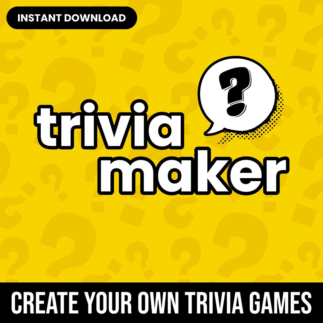 Trivia Maker | Create Your Own Trivia Games | No Powerpoint Required - Etsy