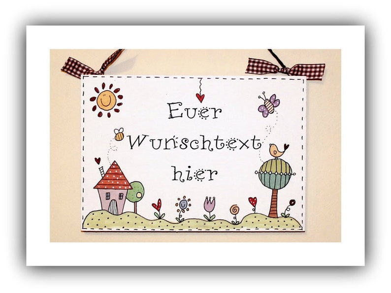 Türschild Familie aus Holz mit Name personalisiert. Holzschild mit Aufhängekordel für die Haustür. Ausgefallenes Geschenk zum Einzug, Umzug, Geburtstag, Valentinstag, Muttertag, Vatertag. Familienschild, Haustürschild für das Zuhause.