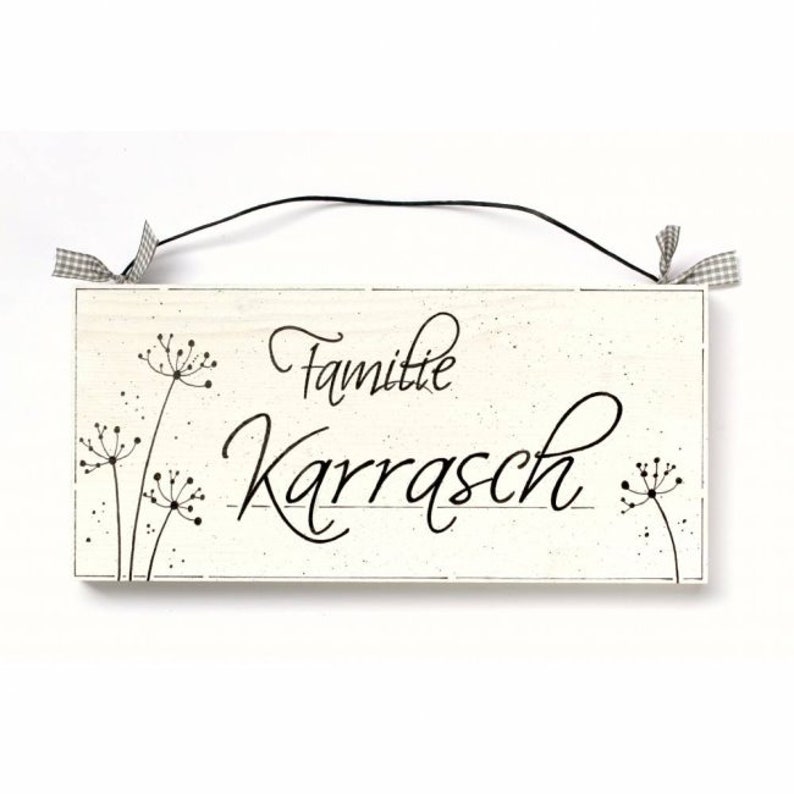 Türschild Familie aus Holz mit Namen personalisiert. Holzschild mit Pusteblumen, Familienschild handbemalt, Haustürschild, Namensschild, Holztürschild, Willkommensschild für Zuhause. Geschenk zu Hochzeit, Geburt, Umzug, Einzug, Weihnachten.