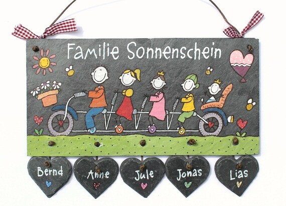 Hochzeitsgeschenk Turschild Schiefer Namensschild Etsy
