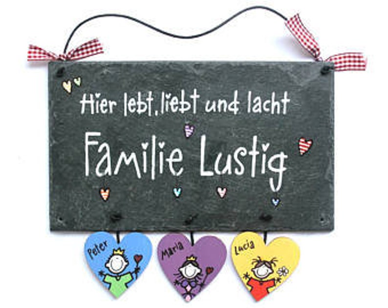 Türschild Name Türschild Schiefer Türschild Haustür Haustürschild Schiefer Schieferschild Familie Familienschild personalisiert Bild 7