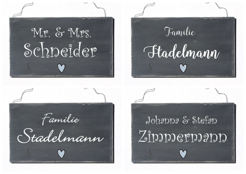 Türschild Familie aus Holz mit Namen personalisiert. Holzschild, Familienschild handbemalt, Haustürschild, Holztürschild für Zuhause. Willkommensschild mit Aufhängekordel. Geschenk zu Hochzeit, Geburt, Umzug, Einzug, Muttertag, Weihnachten.