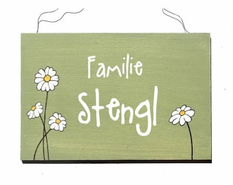 Holztürschild mit Name der Familie personalisiert | Namensschild | Familienschild | Holzschild | Haustürschild | Familientürschild Holz