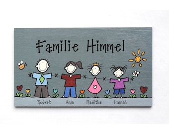 Türschild Familie