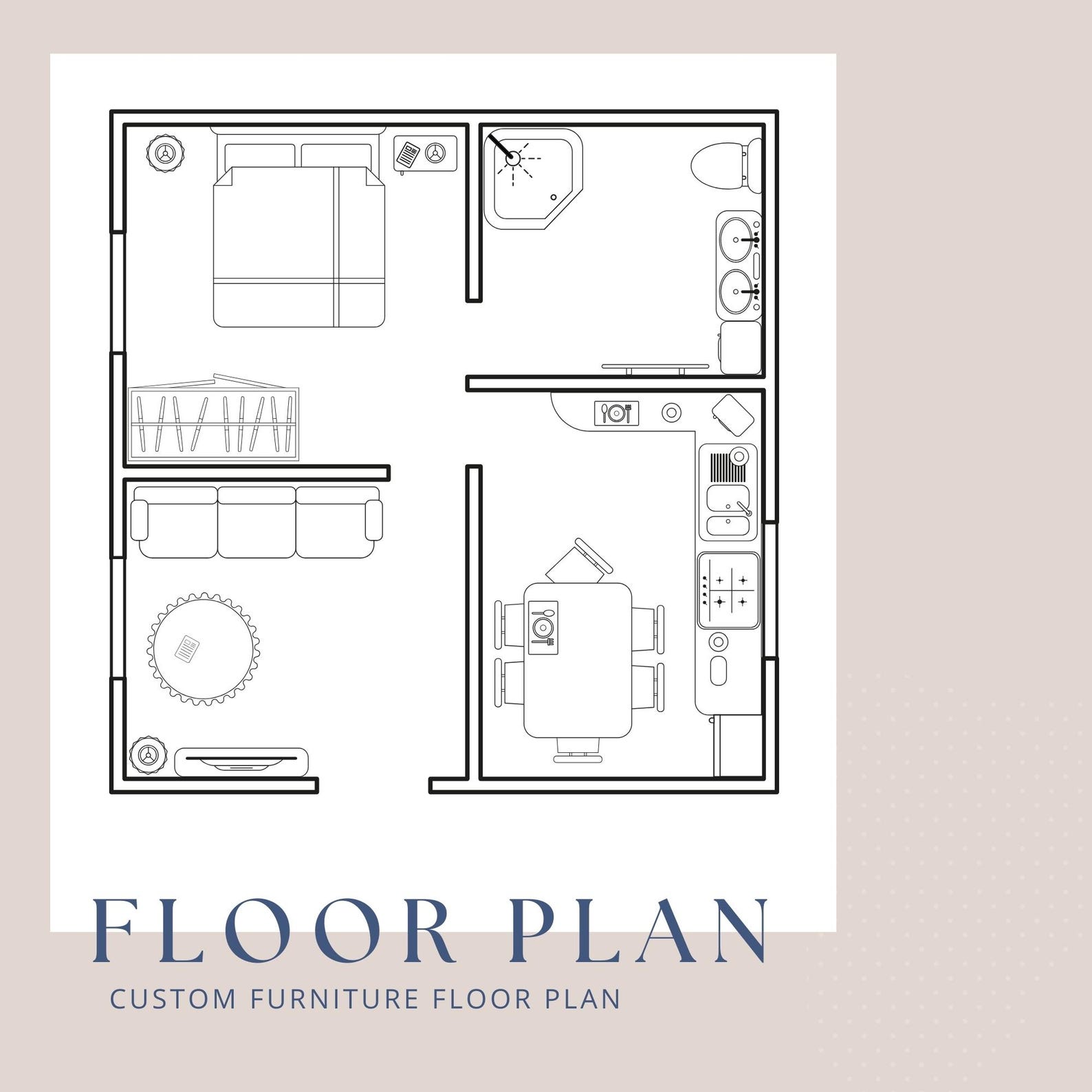 Custom One Room Floor Plan Design | Tailored Layout for Your Space - Etsy