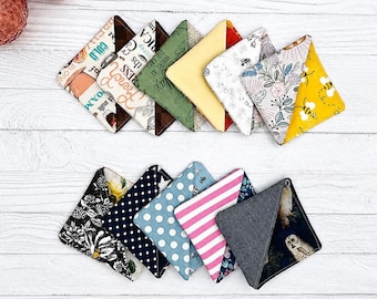 Handmade bookmarker scrappy corner book page holder, journal clip planner page marker book lover gift bookish gift
