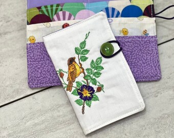 Tea bag holder, Tea bag wallet, tea party favor, tea bag organizer, tea party cozy, bird lovers gift, mothers day gift