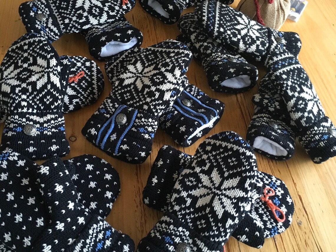 Sweater Mittens in Loving Memory Custom Sweater Mittens Made Etsy