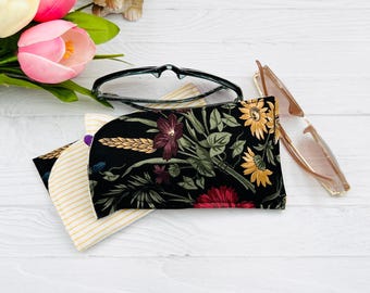 Double Glasses holder holds two pair of glasses, Dual eyewear organizer, eyeglasses case gift for grandmother