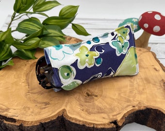 glasses case, soft fabric double glasses holder, grandmother gift, cell phone case