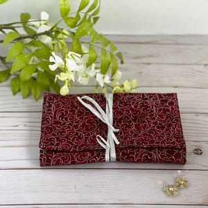 Reissieradendoos, reisorganisator sieraden, sieradenhouder, vrijgezellenfeest cadeau handgemaakt cadeau ketting organisator moeder cadeau pensioen cadeau