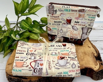 Handmade Travel Jewelry case necklace travel organizer earring holder ring holder , graduation gift box, bridal shower, coffee lovers gift