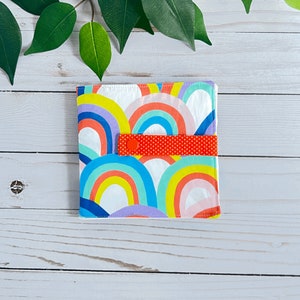 Rainbow Jewelry organizer, Travel Jewelry case, Travel jewelry roll, jewelry holder, earring organizer, handmade item,