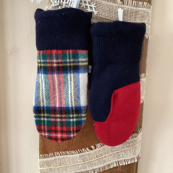 Sweater mittens recycled wool~ merino wool sweater mittens~ sustainable clothing, handmade item