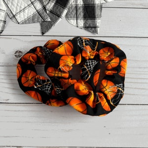 Sports themed Large scrunchies hair tie, Add a Pop of Color: Stylish and Comfortable Large Colorful Scrunchie, hair accessories basketball