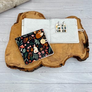 Cottagecore earring holder travel jewelry case belly ring trading pin organizer