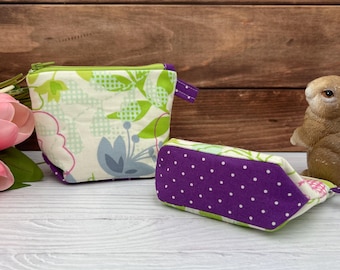 Mini Handmade edc pouch small travel zipper pouch, soft cosmetic holder, cute coin purse