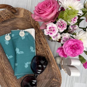 Cottagecore glasses case fabric soft sunglasses pouch eye wear reading eye glasses sleeve bird lovers gift mom grandma sister gift