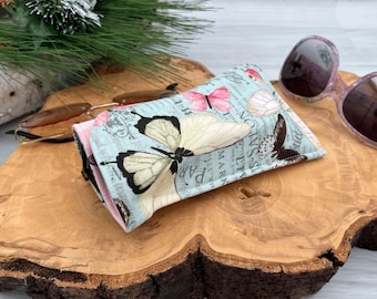 Glasses case, Double Glasses holder holds two pair of glasses, Sun glasses case, soft fabric glasses case