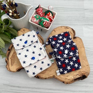 Monedero con llavero, mini monedero, pequeño monedero con anilla en D, neceser pequeño hecho a mano, pequeño neceser de maquillaje forrado, bonito estuche para llaves