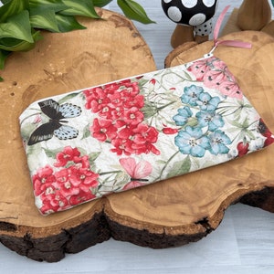 Estuche con cremallera y diseño de flores, neceser de viaje, bolsa para dados, bonito regalo para amantes de la jardinería, regalo para estudiantes universitarios, bolsa de privacidad para el regreso a clases.