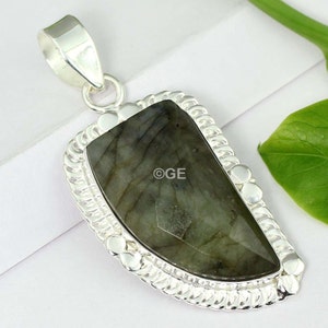 Pendentif labradorite en argent sterling 925 Pendentif Labradorite pierres précieuses Pendentif fait main bijoux Labradorite bijoux cadeau pour elle