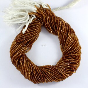 Natural Hassonite 2mm Round Beads Strands, Hassonite Rondelle Beads Faceted Gemstone, Jewelry Making, Hassonite Beads, Rosary Beads Strands