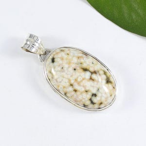 Ocean Jasper Pendant, Oval Ocean Jasper Big Stone Pendant, Ocean jasper jewelry, 925 Silver Pendant, Ocean Jasper Necklace, Gifts For Her