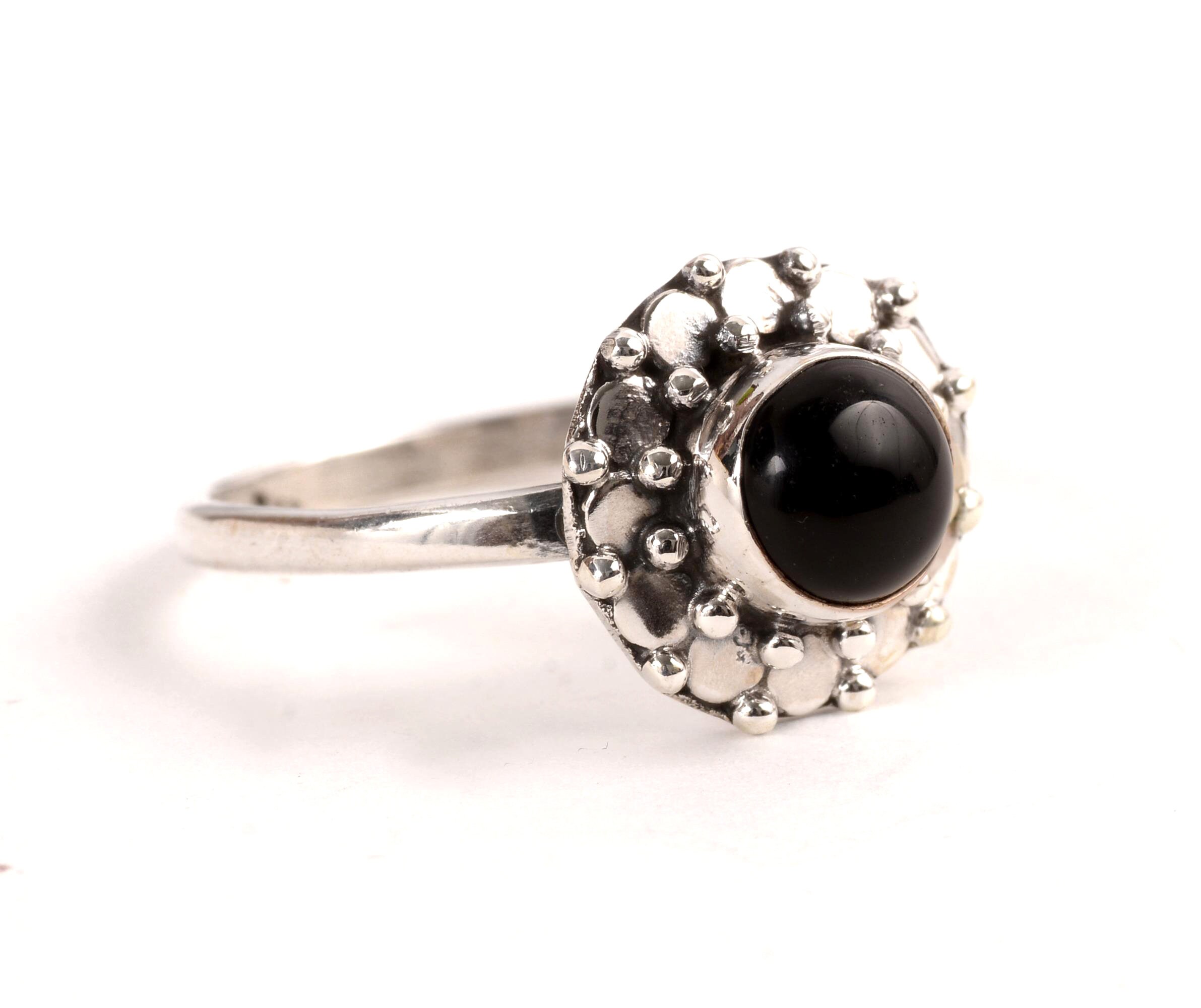 Genuine Black Onyx Ring Black Onyx 925 Sterling Silver Ring Etsy