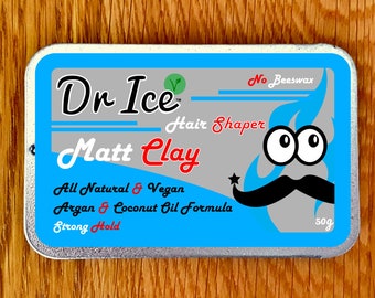 Arcilla para el cabello mate - Fuerte agarre - Vegano