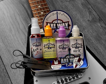 Guitar Care Kit & Detailer, Guitar Wax, Guitar Cleaner, Christmas Gift, Guitar Gift, Vegan