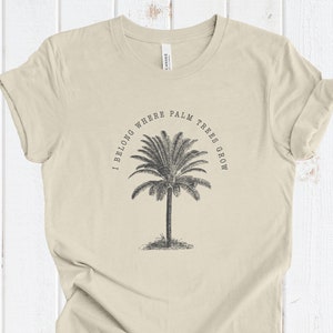 Palm Tree TShirt, Aesthetic Shirt, Tropical Shirts, Beach Shirts, Vacation Shirt, Comfort Color Shirts, Summer T Shirt, Girls Trip T-Shirt